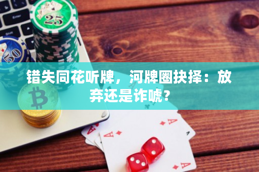 错失同花听牌，河牌圈抉择：放弃还是诈唬？